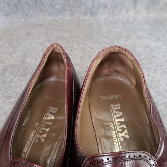 Bally Shoes Mens 8 Tassel Loafers Salisbury Wingtip Leather Brogue Classic Dress - Picture 14 of 15